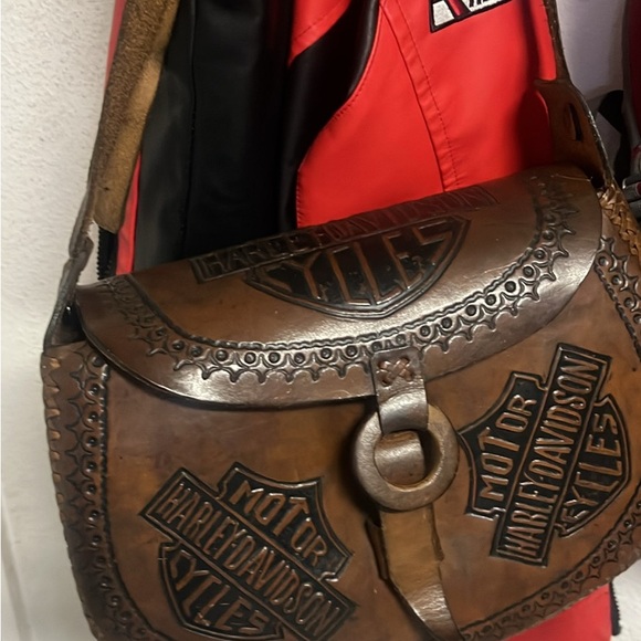 Harley-Davidson Brown Leather Messenger Bag
